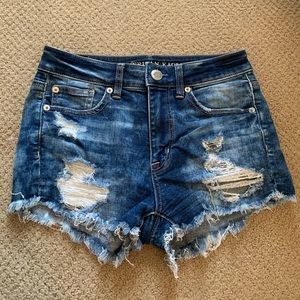 American eagle hi-rise shortie shorts